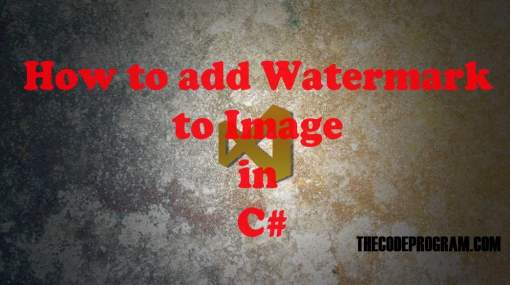 How to add Watermark to Image in C#